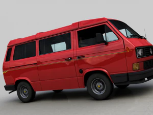volkswagen camping westfalia calif&oacute;rnia lt 1987 Modelo 3D
