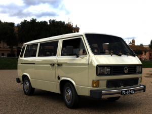 volkswagen transporter t25 caravelle bus 1987 3D Модель