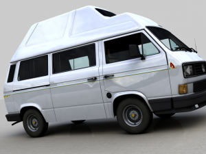 volkswagen camping westfalia california 1987 Model 3D