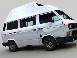 volkswagen camping westfalia calif&oacute;rnia 1987 Modelo 3D