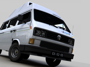 volkswagen camping westfalia california 1987 Model 3D