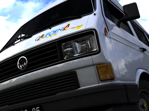 volkswagen camping westfalia calif&oacute;rnia 1987 Modelo 3D