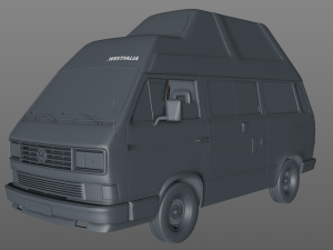 volkswagen camping westfalia california 1987 Model 3D