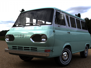 Econoline E100 Window Van 1962 3D Model