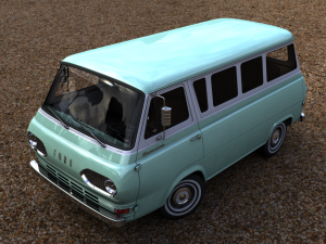 Econoline E100 Window Van 1962 3D Model