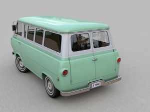 Econoline E100 Window Van 1962 3D Model