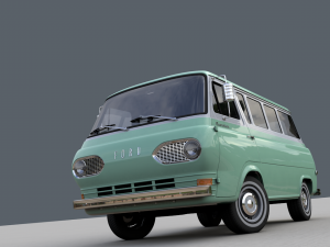Econoline E100 Window Van 1962 3D Model