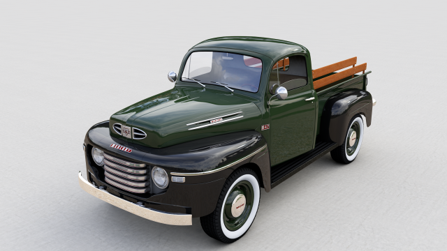 M47 Pickup 1949 3Dモデル .c4d .max .obj .3ds .fbx .stl .blend 