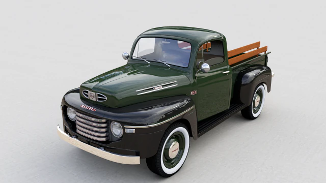 M47 Pickup 1949 3D Model .c4d .max .obj .3ds .fbx .stl .blend 