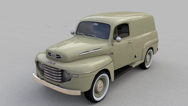 M47 Panel Van 1949 3D Model .c4d .max .obj .3ds .fbx .stl .blend 