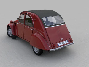 citroen 2cv az 1957 3D Model