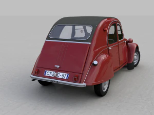 citroen 2cv az 1957 3D Model