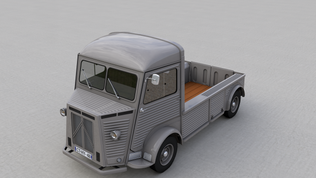 citroen hy pickup 1948 3D Model .c4d .max .obj .3ds .fbx .stl .blend 