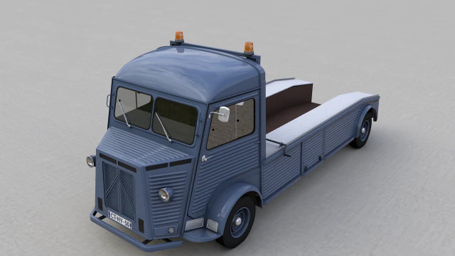 citroen hy truck 1950 3D Model .c4d .max .obj .3ds .fbx .stl .blend 