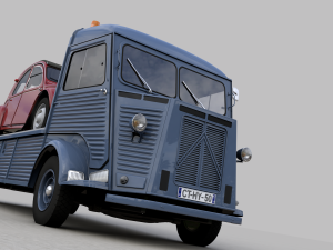 citroen hy truck 1950 and citroen 2cv 1957 Modelo 3D