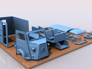 Citroen hy van 1948 Model Cetak 3D