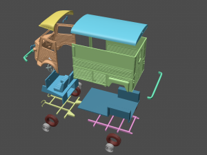 Citroen hy van 1948 Model Cetak 3D