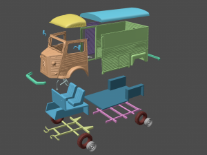 Citroen hy van 1948 Model Cetak 3D