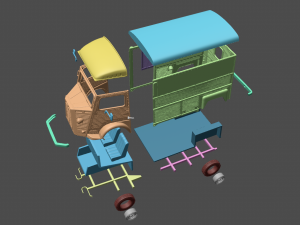 Citroen hy van 1948 Model Cetak 3D