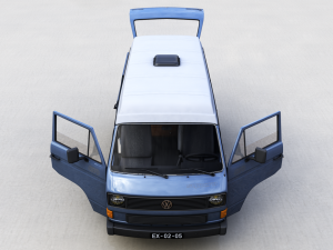 volkswagen t3 transporter syncro 4x4 1986 3D Model