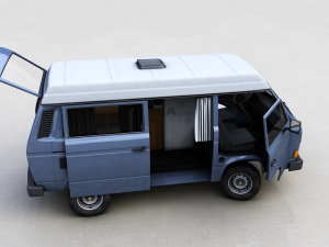 volkswagen t3 transporter syncro 4x4 1986 3D Model