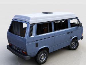 volkswagen t3 transporter syncro 4x4 1986 3D Model