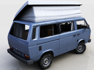 volkswagen t3 transporter syncro 4x4 1986 3D Model