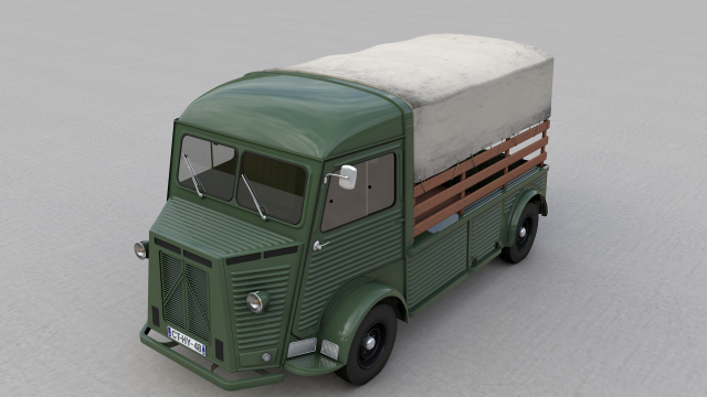 citroen hy pickup truck 1948 3D 모델 .c4d .max .obj .3ds .fbx .stl .blend 