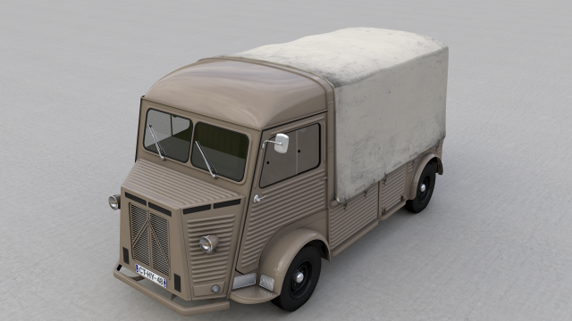 citroen hy pickup truck 1948 Model 3D .c4d .max .obj .3ds .fbx .stl .blend 