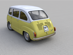 fiat 600 multipla 1956 3D Модель