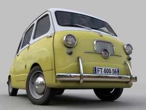 fiat 600 multipla 1956 3D Model
