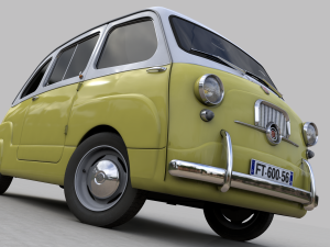 fiat 600 multipla 1956 3D Модель