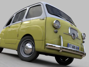 fiat 600 multipla 1956 3D Model