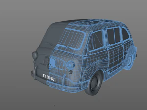 fiat 600 multipla 1956 3D Model