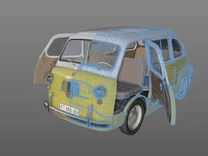 fiat 600 multipla 1956 3D Model