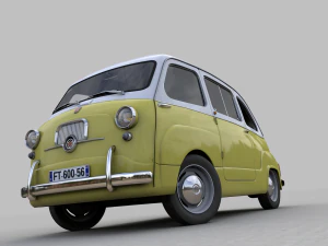 fiat 600 multipla 1956 3D Model