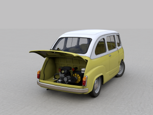 fiat 600 multipla 1956 3D Модель