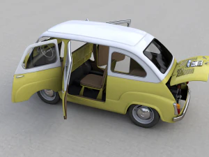 fiat 600 multipla 1956 3D Model