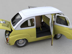 fiat 600 multipla 1956 3D Модель