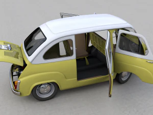fiat 600 multipla 1956 3D Model