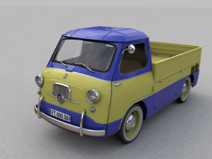 fiat 600 multipla coriasco pickup 1956 3D Model