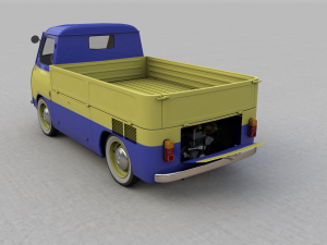 fiat 600 multipla coriasco pickup 1956 3D Модель