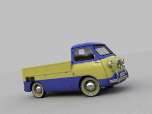 fiat 600 multipla coriasco pickup 1956 3D Модель