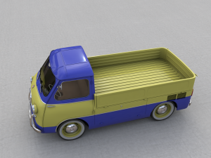 fiat 600 multipla coriasco pickup 1956 3D Модель