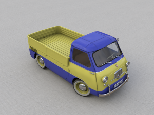 fiat 600 multipla coriasco pickup 1956 3D Модель