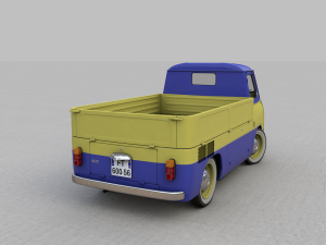 fiat 600 multipla coriasco pickup 1956 3D Модель