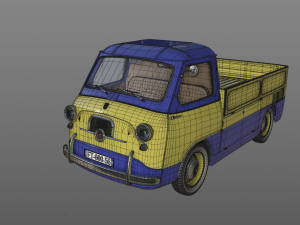 fiat 600 multipla coriasco pickup 1956 3D Модель