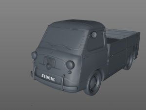 fiat 600 multipla coriasco pickup 1956 3D Модель