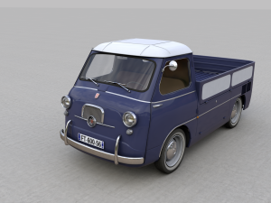fiat 600 multipla coriasco pickup 1956 3D Model