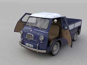 fiat 600 multipla coriasco pickup 1956 Model 3D